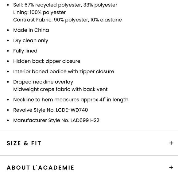 L’Academie Off Shoulder Dress - Picture 4 of 7